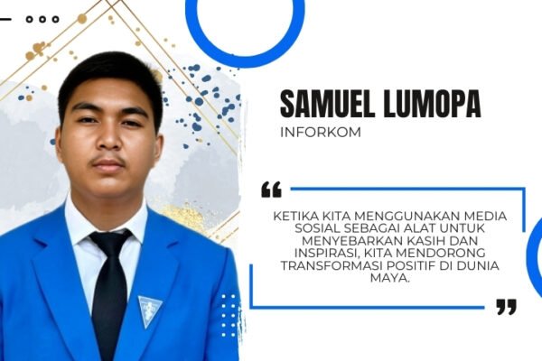 Seorang profesional Inforkom sedang mengelola sistem informasi dalam pertemuan strategis."